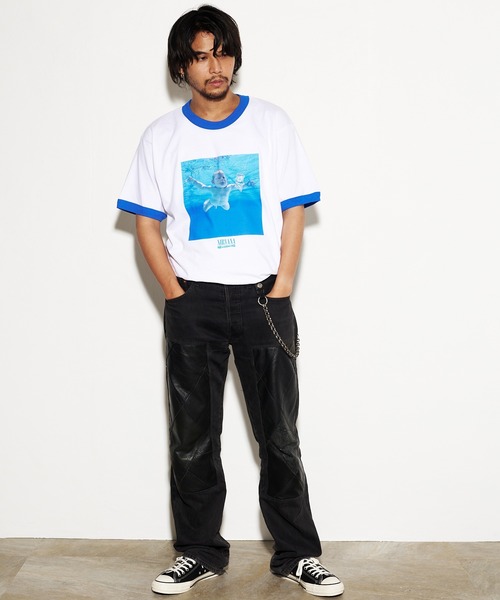 GOOD ROCK SPEED（グッドロックスピード）の「【別注】NIRVANA NEVERMIND フォトリンガーT/ニルヴァーナ/Tシャツ（Tシャツ/カットソー・メンズ・ブルー系1/ブルー系2・LARGE/MEDIUM/X-LARGE）」の21枚目の写真