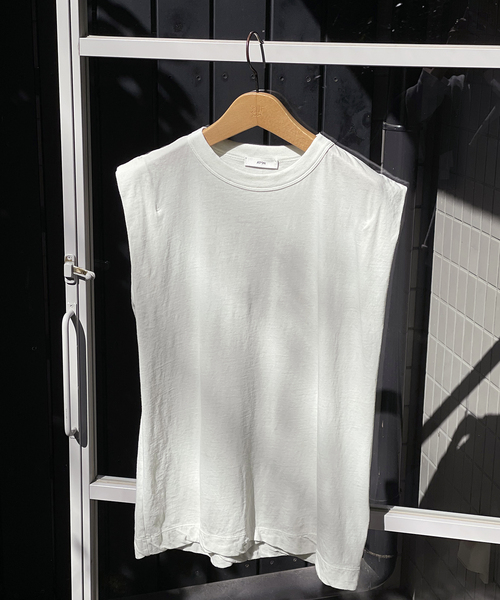 FRAMeWORK(フレームワーク)の「ATON/エイトン FRESCA SINGLE JERSEY TANKTOP(Tシャツ/カットソー・レディース・ブラック/ライトグレー/イエロー・FREE)」の18枚目の写真