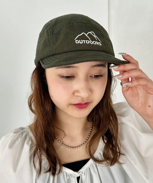 CLEA（クレア）の「フロント刺繍ジェットキャップ（キャップ・レディース・ブラック/アイボリー/カーキ・FREE）」の3枚目の写真