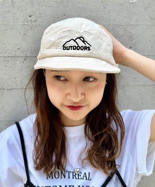 CLEA（クレア）の「フロント刺繍ジェットキャップ（キャップ・レディース・ブラック/アイボリー/カーキ・FREE）」の2枚目の写真