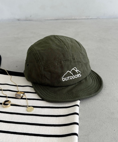 CLEA（クレア）の「フロント刺繍ジェットキャップ（キャップ・レディース・ブラック/アイボリー/カーキ・FREE）」の16枚目の写真