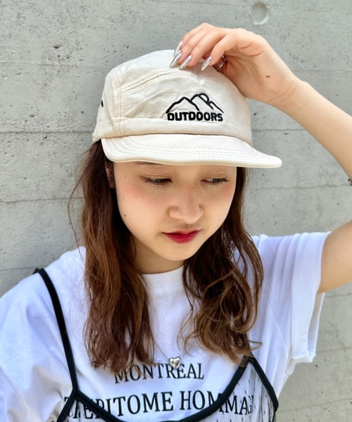 CLEA（クレア）の「フロント刺繍ジェットキャップ（キャップ・レディース・ブラック/アイボリー/カーキ・FREE）」の5枚目の写真