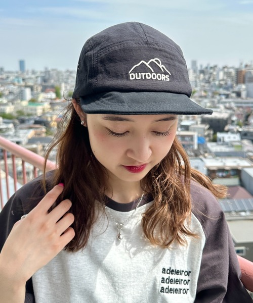 CLEA（クレア）の「フロント刺繍ジェットキャップ（キャップ・レディース・ブラック/アイボリー/カーキ・FREE）」の9枚目の写真