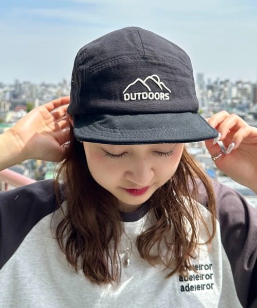 CLEA（クレア）の「フロント刺繍ジェットキャップ（キャップ・レディース・ブラック/アイボリー/カーキ・FREE）」の12枚目の写真