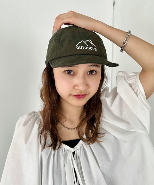 CLEA（クレア）の「フロント刺繍ジェットキャップ（キャップ・レディース・ブラック/アイボリー/カーキ・FREE）」の21枚目の写真