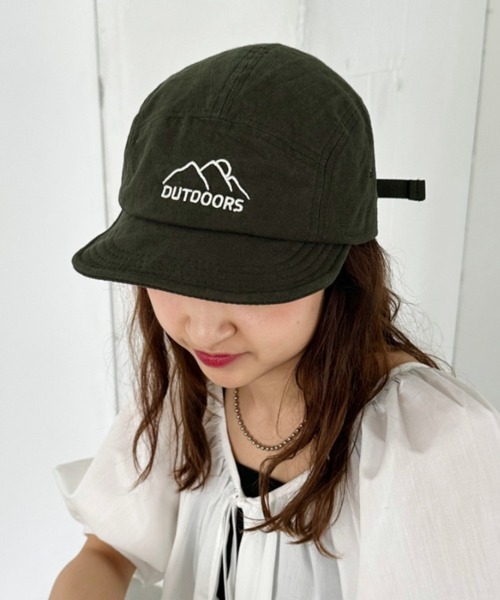 CLEA（クレア）の「フロント刺繍ジェットキャップ（キャップ・レディース・ブラック/アイボリー/カーキ・FREE）」の22枚目の写真