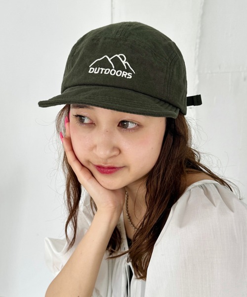 CLEA（クレア）の「フロント刺繍ジェットキャップ（キャップ・レディース・ブラック/アイボリー/カーキ・FREE）」の18枚目の写真