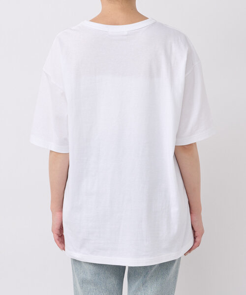 RIVE DROITE(リヴドロワ)の「【目を惹くBIGロゴ】ワイドロゴTee(Tシャツ/カットソー・レディース・ホワイト/チャコールグレー/ベージュ・FREE)」の22枚目の写真