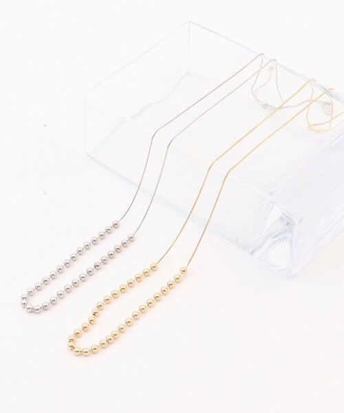 NOLLEY’S Sophi（ノーリーズソフィ）の「ボールビーズスライドネックレス（ネックレス・レディース・ゴールド/シルバー・FREE）」の8枚目の写真