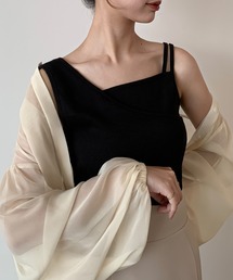 JUNOAH | アシメデザインリブタンクトップ(タンクトップ)