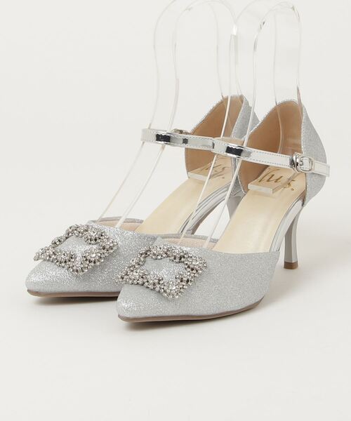 セール】ビジューバックルセパレートパンプス（パンプス）｜lus