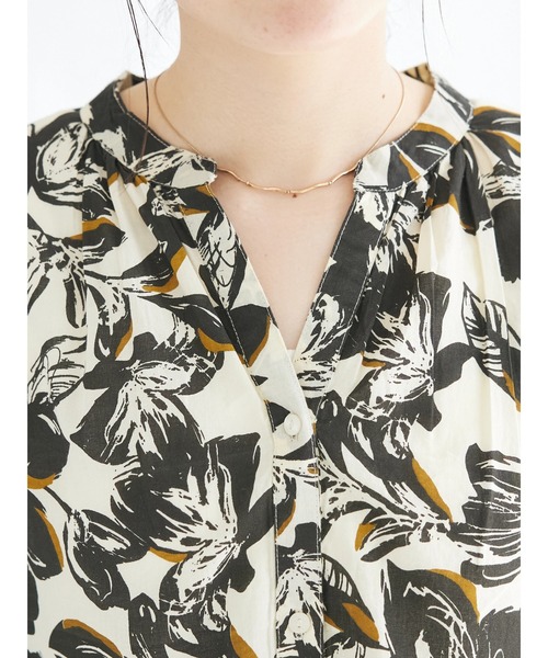 CRAFT STANDARD BOUTIQUE（クラフトスタンダードブティック）の「インド綿アソート柄シャツチュニック（チュニック・レディース・ブラック/アイボリー・FREE）」の18枚目の写真