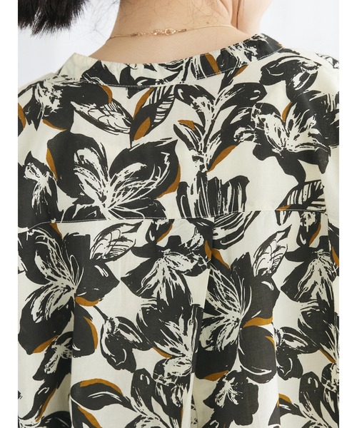 CRAFT STANDARD BOUTIQUE（クラフトスタンダードブティック）の「インド綿アソート柄シャツチュニック（チュニック・レディース・ブラック/アイボリー・FREE）」の17枚目の写真