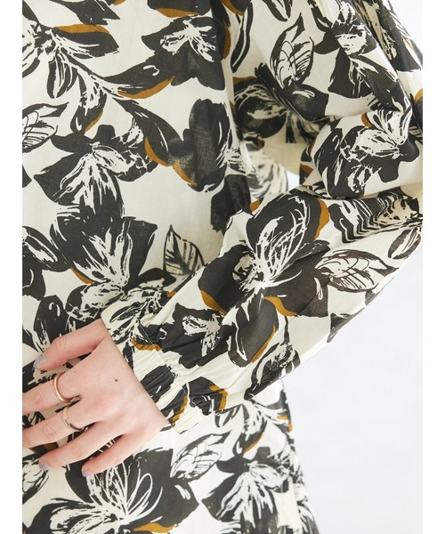 CRAFT STANDARD BOUTIQUE（クラフトスタンダードブティック）の「インド綿アソート柄シャツチュニック（チュニック・レディース・ブラック/アイボリー・FREE）」の16枚目の写真