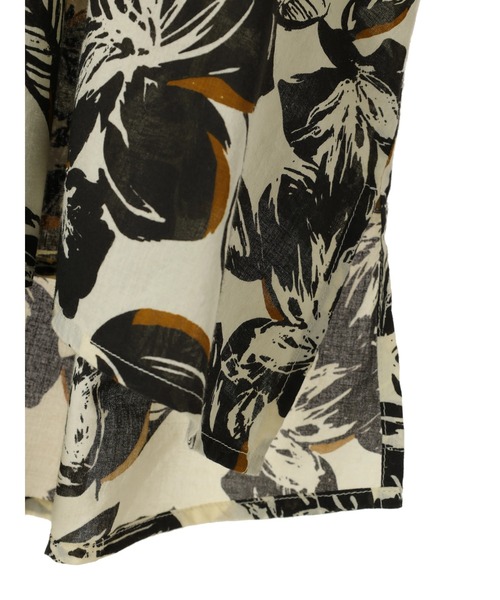 CRAFT STANDARD BOUTIQUE（クラフトスタンダードブティック）の「インド綿アソート柄シャツチュニック（チュニック・レディース・ブラック/アイボリー・FREE）」の6枚目の写真