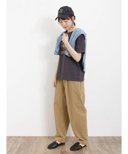 Samansa Mos2（サマンサ モスモス）の「【UVカット/接触冷感】バンドカラーゆるシャツ（シャツ/ブラウス・レディース・ブラック/オフホワイト/オレンジ/ブルー/グリーン・F）」の13枚目の写真