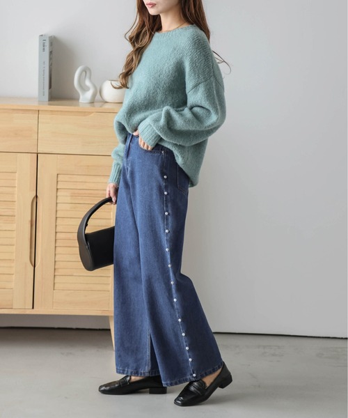 LADIES' SUIT ミント x ブルーデニム M デニムパンツ | Kolor (Women)/カラー | 三越伊勢丹オンライン