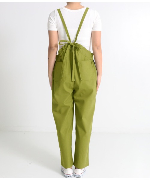 anap mimpi(アナップミンピ)の「ハイウエスト サスペンダー サロペット パンツ(サロペット/オーバーオール・レディース・アイボリー/カーキ/ネイビー・FREE)」の16枚目の写真
