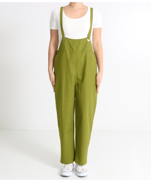 anap mimpi(アナップミンピ)の「ハイウエスト サスペンダー サロペット パンツ(サロペット/オーバーオール・レディース・アイボリー/カーキ/ネイビー・FREE)」の15枚目の写真