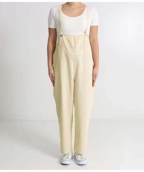 anap mimpi(アナップミンピ)の「ハイウエスト サスペンダー サロペット パンツ(サロペット/オーバーオール・レディース・アイボリー/カーキ/ネイビー・FREE)」の13枚目の写真