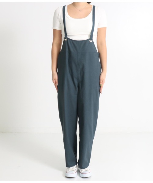 anap mimpi(アナップミンピ)の「ハイウエスト サスペンダー サロペット パンツ(サロペット/オーバーオール・レディース・アイボリー/カーキ/ネイビー・FREE)」の5枚目の写真