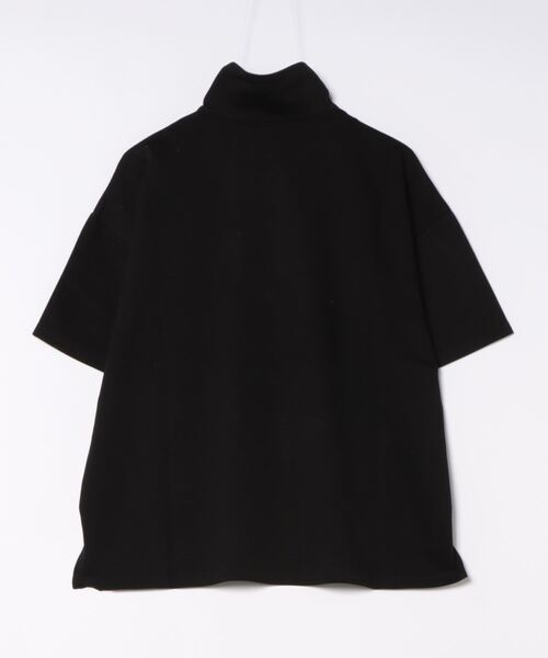THISIS（ディスイズ）の「ビッグシルエット ダンボールニット ハーフジップ  Tシャツ レディース（Tシャツ/カットソー・レディース・ブラック/チャコールグレー/ホワイト・LARGE/X-LARGE/MEDIUM）」の4枚目の写真