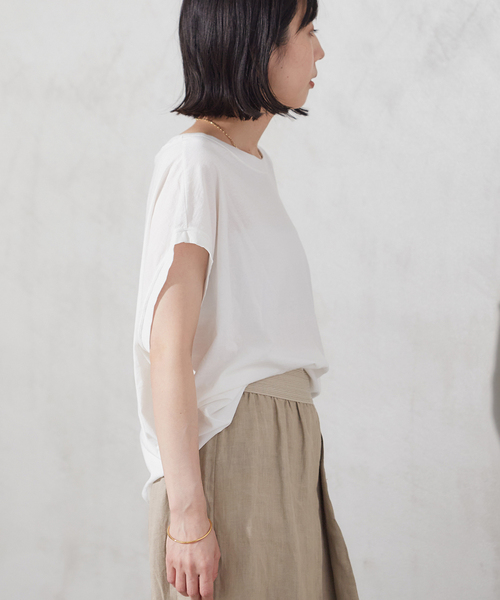 プラージュ plage トップス　tシャツ ベージュ OPEN-NECK TANK トップス（Tシャツ／カットソー）｜Plage