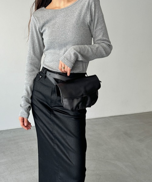 CANAL JEAN(キャナルジーン)の「El mar レザーボディバッグ(ボディバッグ/ウエストポーチ・レディース・ブラック・ONE SIZE)」の21枚目の写真