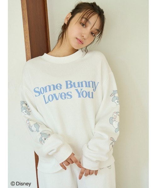 SNIDEL HOME(スナイデルホーム)の「【Bambi】スウェット(ルームウェア/パジャマ・レディース・ホワイト/ピンク・FREE)」の6枚目の写真