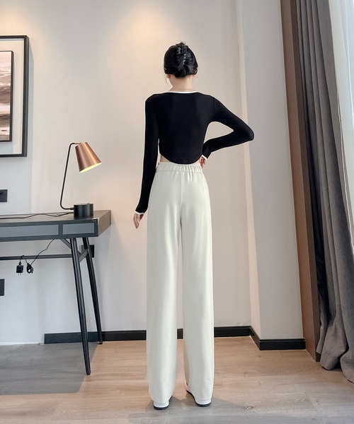 aimoha(アイモハ)の「【Aimoha】スウェットワイドパンツ(スウェットパンツ・レディース・ブラック/ホワイト・SMALL/MEDIUM/LARGE/X-LARGE)」の8枚目の写真