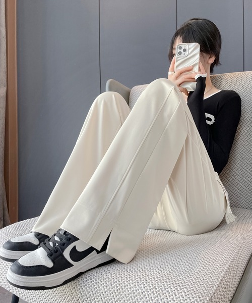 aimoha(アイモハ)の「【Aimoha】スウェットワイドパンツ(スウェットパンツ・レディース・ブラック/ホワイト・SMALL/MEDIUM/LARGE/X-LARGE)」の10枚目の写真