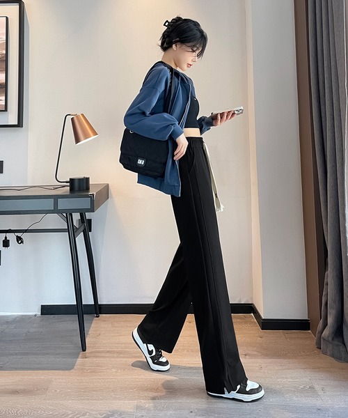 aimoha(アイモハ)の「【Aimoha】スウェットワイドパンツ(スウェットパンツ・レディース・ブラック/ホワイト・SMALL/MEDIUM/LARGE/X-LARGE)」の15枚目の写真