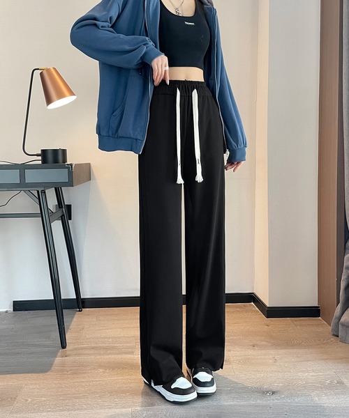 aimoha(アイモハ)の「【Aimoha】スウェットワイドパンツ(スウェットパンツ・レディース・ブラック/ホワイト・SMALL/MEDIUM/LARGE/X-LARGE)」の17枚目の写真