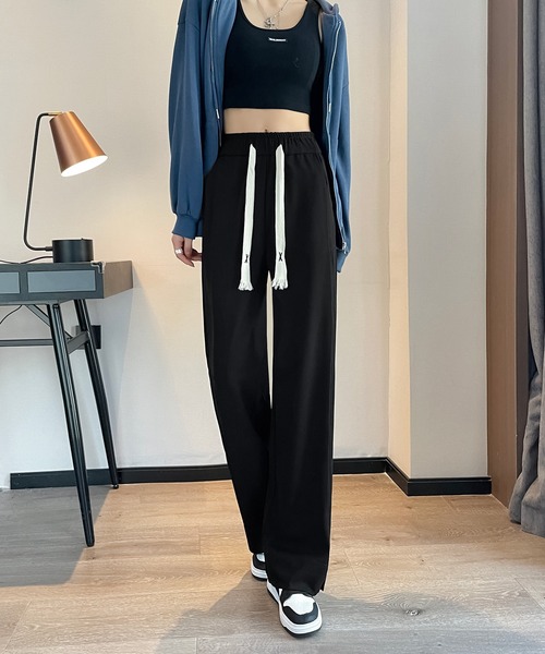 aimoha(アイモハ)の「【Aimoha】スウェットワイドパンツ(スウェットパンツ・レディース・ブラック/ホワイト・SMALL/MEDIUM/LARGE/X-LARGE)」の18枚目の写真