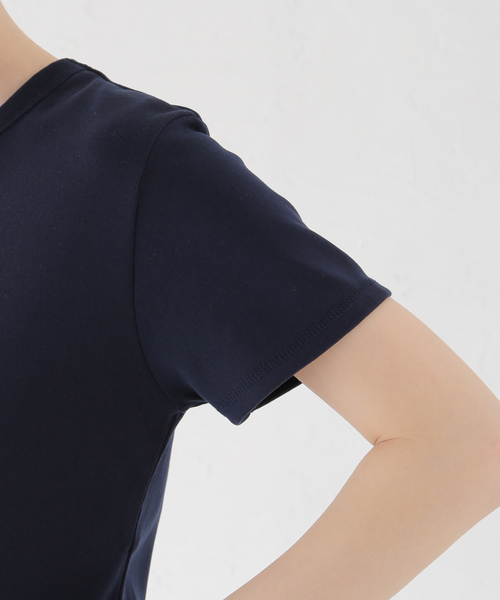 EVERYDAY I LIKE.(エヴリディアイライク)の「フィットTシャツ(Tシャツ/カットソー・レディース・ネイビー/ブラック/ホワイト・FREE)」の10枚目の写真