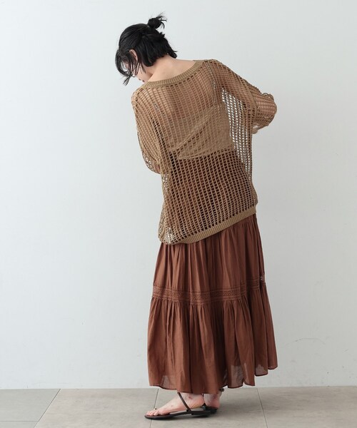 GALLEST（ギャレスト）の「◆ハシゴメッシュニット（ニット/セーター・レディース・ベージュ/オフホワイト/ブラック・38）」の19枚目の写真