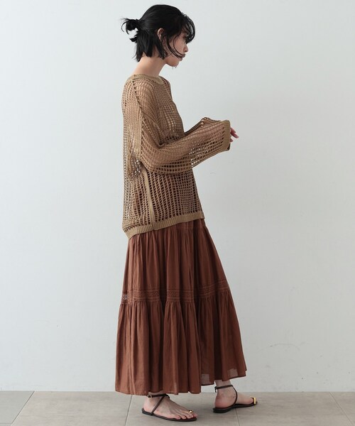 GALLEST（ギャレスト）の「◆ハシゴメッシュニット（ニット/セーター・レディース・ベージュ/オフホワイト/ブラック・38）」の20枚目の写真