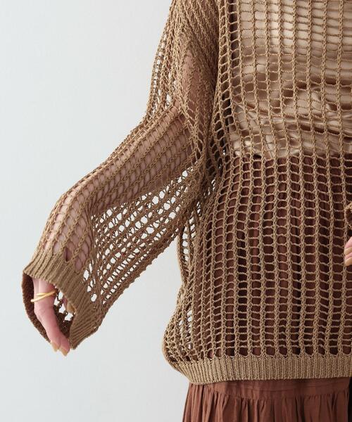 GALLEST（ギャレスト）の「◆ハシゴメッシュニット（ニット/セーター・レディース・ベージュ/オフホワイト/ブラック・38）」の22枚目の写真