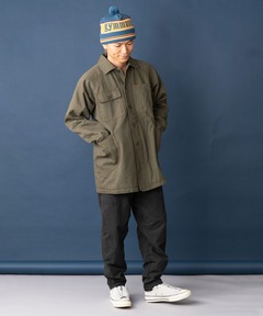 中ワタデニム・カツラギハーフムーンポケットコート