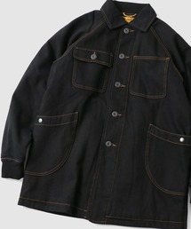 gym master（ジムマスター）の「中ワタデニム・カツラギハーフムーンポケットコート（ステンカラーコート）」