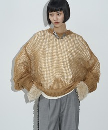 モヘアライクシアーニットプルオーバー