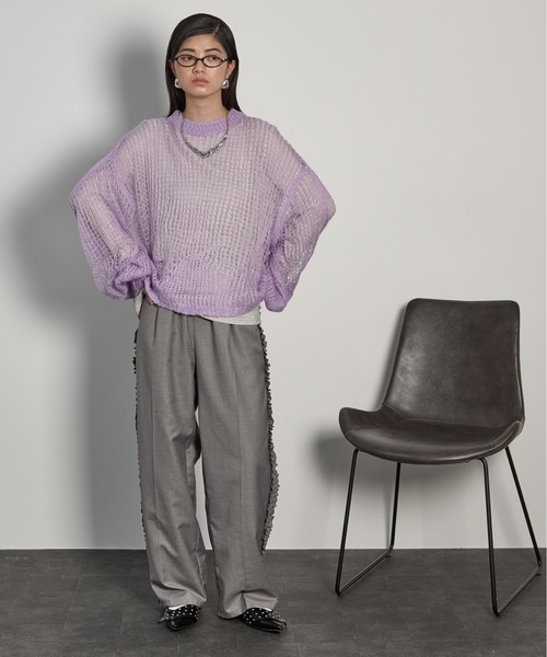 【美品】  ENCHAINEMENT / アンシェヌマン | 2022AW | Sheer Mohair Pullover シアー モヘア プルオーバー ニット | F | ブラック | レディース TODAYFUL トゥデイフル / Sheer Mohair Knitdress シアーモヘア