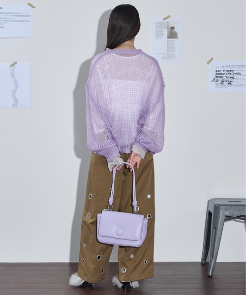 THE YOn(ザヨン)の「モヘアライクシアーニットプルオーバー(ニット/セーター・レディース・カーキ/アイボリー/ラベンダー/キャメル・FREE)」の14枚目の写真