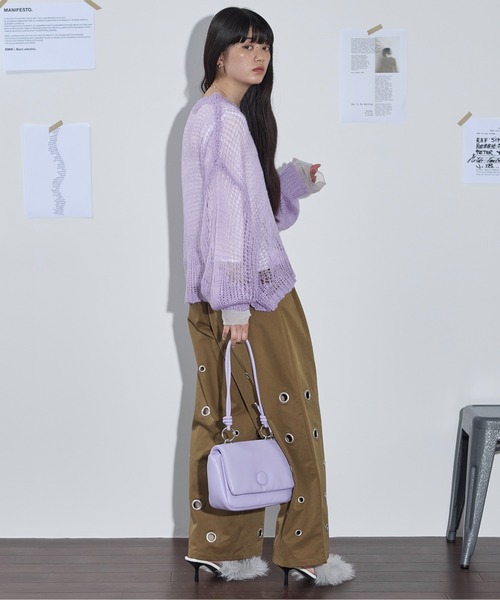THE YOn(ザヨン)の「モヘアライクシアーニットプルオーバー(ニット/セーター・レディース・カーキ/アイボリー/ラベンダー/キャメル・FREE)」の13枚目の写真