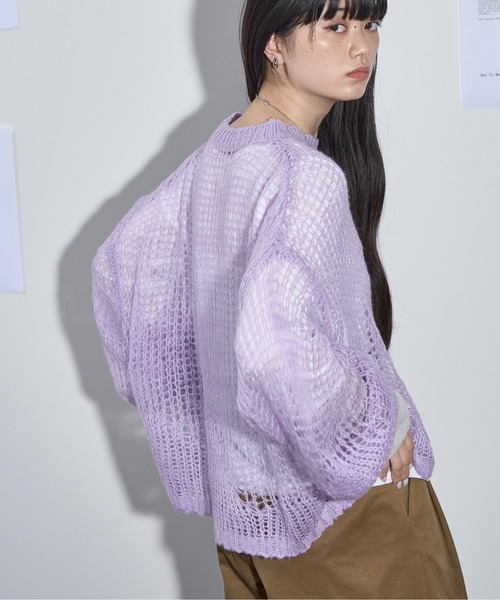 THE YOn(ザヨン)の「モヘアライクシアーニットプルオーバー(ニット/セーター・レディース・カーキ/アイボリー/ラベンダー/キャメル・FREE)」の18枚目の写真