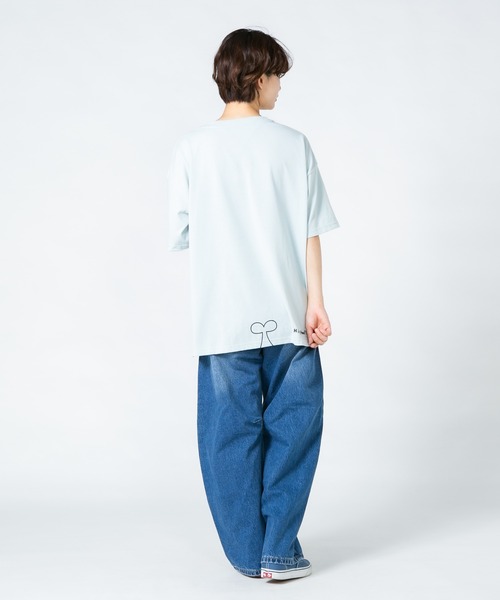 JEANS MATE(ジーンズメイト)の「【Hi Hey Hoooo/ハイヘイホー】くま さめ顔どんTシャツ アニマルシリーズ(Tシャツ/カットソー・レディース・サックスブルー/ベージュ・FREE)」の11枚目の写真