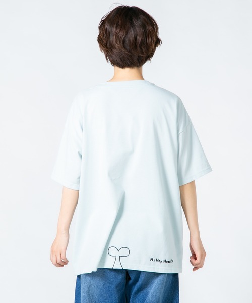 JEANS MATE(ジーンズメイト)の「【Hi Hey Hoooo/ハイヘイホー】くま さめ顔どんTシャツ アニマルシリーズ(Tシャツ/カットソー・レディース・サックスブルー/ベージュ・FREE)」の7枚目の写真