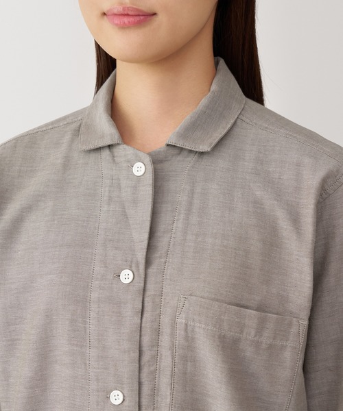 無印良品（ムジルシリョウヒン）の「婦人　脇に縫い目のない　二重ガーゼパジャマ（ルームウェア/パジャマ・レディース・ネイビー系/ブラウン系/ベージュ系/ピンク系・M/XL/S/L）」の7枚目の写真