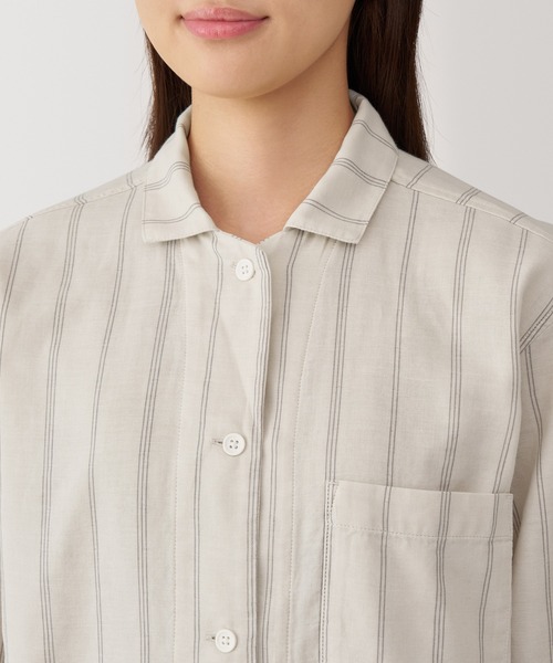 無印良品（ムジルシリョウヒン）の「婦人　脇に縫い目のない　二重ガーゼパジャマ（ルームウェア/パジャマ・レディース・ネイビー系/ブラウン系/ベージュ系/ピンク系・M/XL/S/L）」の18枚目の写真