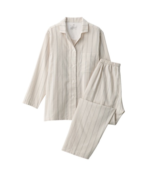 無印良品（ムジルシリョウヒン）の「婦人　脇に縫い目のない　二重ガーゼパジャマ（ルームウェア/パジャマ・レディース・ネイビー系/ブラウン系/ベージュ系/ピンク系・M/XL/S/L）」の22枚目の写真